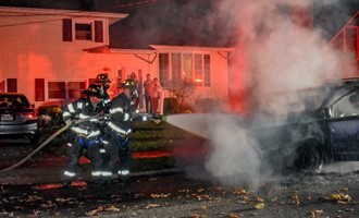 Car Ignites in Front of House in Massapequa