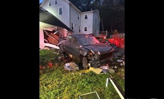 Putnam Valley Firefighters Respond After Pickup Truck Strikes Home on Sunday Morning