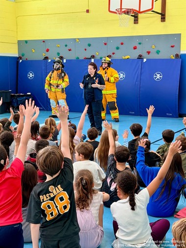 South Foster Firefighters Taught Students Fire Safety During School Visit