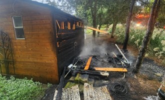 Firefighters Knock Down Thornburg Shed Fire Within Minutes