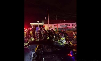 Two Extricated After Violent Crash on Crooked Hill Road in Commack