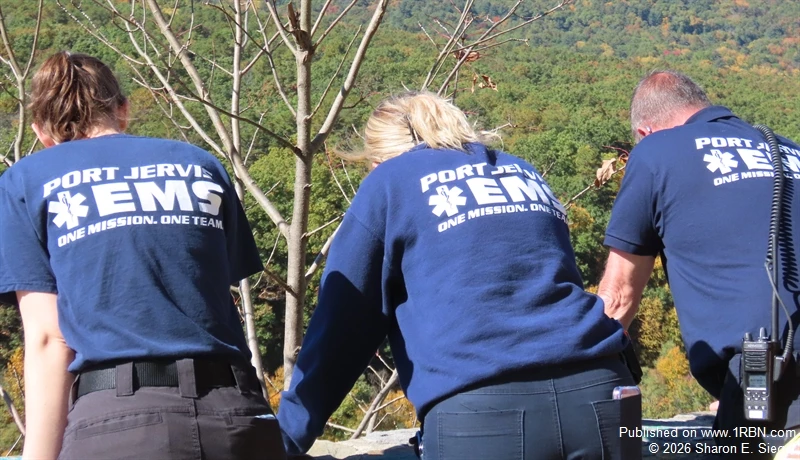 Port Jervis EMS crews secured and transported the victim for treatment.