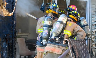 Mastic Firefighters Battle House Fire on Mastic Boulevard