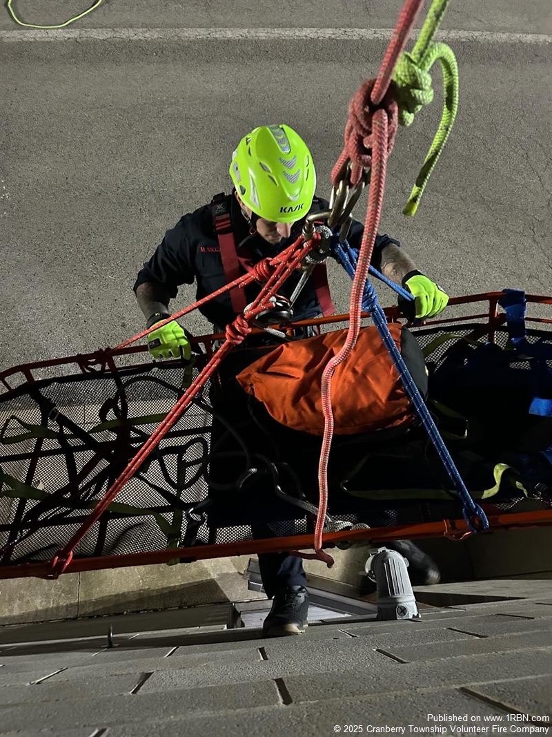 Cranberry Firefighters Complete 40 Hours of Rope Rescue Training