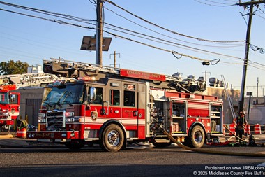 Linden Engine 3 Operating At A 3rd Alarm Fire