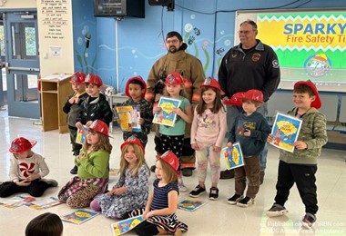 "Charge Into Fire Safety": Antrim Responders Teach Safe Device Habits to Local Students