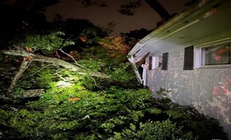 Downed Lines and Structural Damage Prompt Multi-Agency Response on Mayhew Road