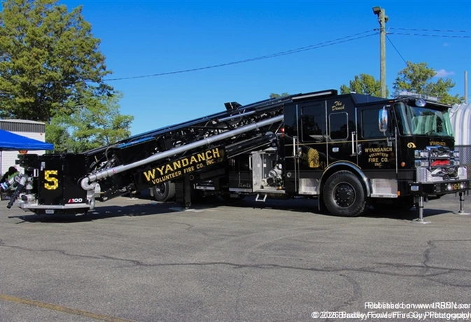 Wyandanch Fire Department Tower Ladder 1-10-4 on display