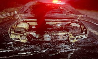Highway Fire Response: Deposit Fire Department Secures Scene on State Route 17