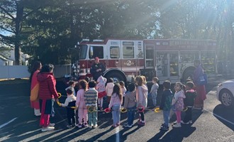 Berkeley Heights Fire Department Visits Union Village Montessori School for Fire Prevention Week