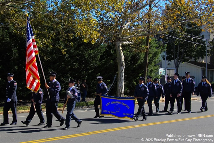 Great Neck Alert Fire Company Junior members marching 