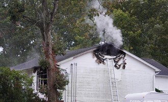 Mastic Fire Department Battles House Fire, Rescues Cat