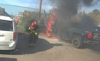 Six Firefighters Quickly Extinguish Truck Fire in Endicott