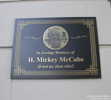 Plaque to Honor H. Mickey McCabe