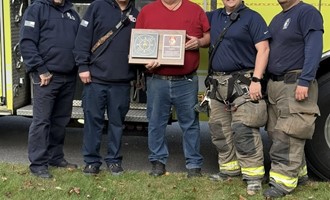 Lisbon Fire Department Honors Chuck Thompson for 26 Years of Dedicated Service