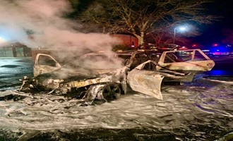 Compromised Fuel Tank Challenges Firefighters at Sunday Night Veterans Road Incident