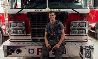 New Canaan Fire Co. No. 1 Celebrates Firefighter Jake’s Certification Milestone