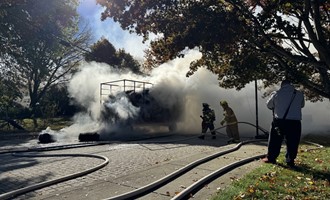 Farmer Loses Hay in Baltic