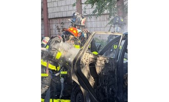 Syosset Firefighters Extinguished Vehicle Fire on Long Island Expressway