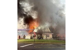 Seaford Ladder 683 Answered Mutual Aid Request for Clocks Boulevard Fire