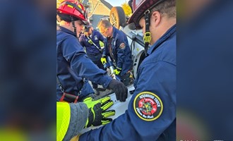 Oceanside Firefighters Extricated Trapped Occupant After Elizabeth Avenue Rollover