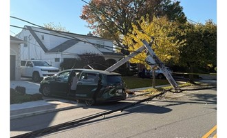 Oceanside Fire Department Responded to Minivan Crash Into Utility Pole