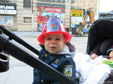 Youngster gets a firefighter