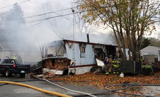Heavy Structure Fire with Explosions in Tiverton