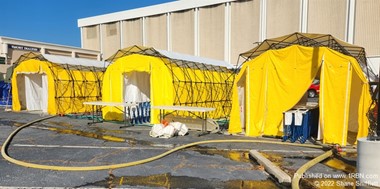 Hazmat tents at Vista Forge Exercise