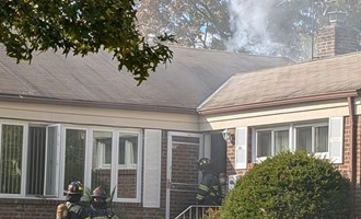 Valley Stream Firefighters Assist Elmont at Bauer Street Fire.