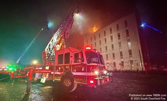 South Deerfield Tower 1 Assists Amherst at Multi-Alarm Fire