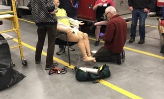 Fire Academy Instructor Leads Heart Emergency Response Session for Newbury EMTs
