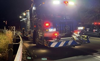 Youngwood Crews Support Patient Rescue and Scene Lighting at Crash.