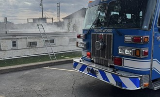 Youngwood Firefighters Assist at Budget Inn Blaze in New Stanton.