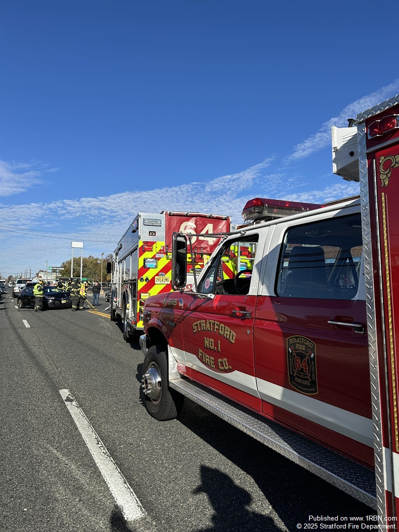 Stratford Fire Responds to Two-Car Crash on White Horse Pike