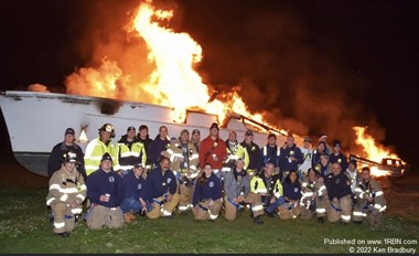 West Sayville Annual Boat Burn