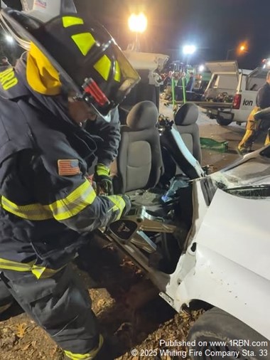 Whiting Fire Company Participates in Vehicle Extrication Training with New Egypt Fire Department