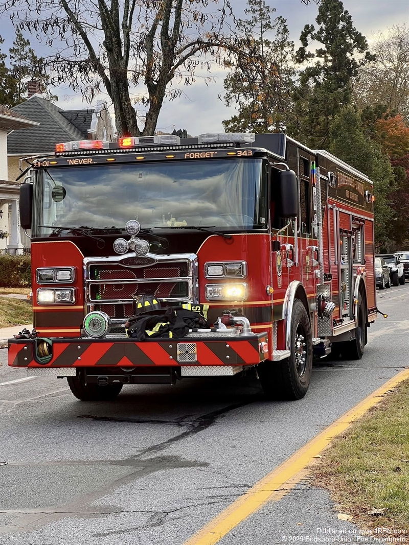Birdsboro-Union Fire Department Responds as RIT to Working Fire on ...