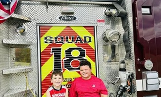 McVeytown Fire Crews Greet Visitors During Afternoon Call.