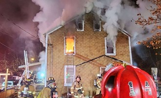 Rescue 14 Responds Overnight to Support Milroy Hose Co. #1.