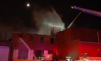 Vacant Warehouse Burns in Orange