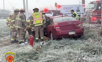 LTFD assists New Danville crews with a successful door pop.