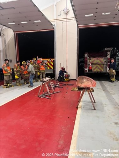 Plainfield Fire Trains on Newly Donated Rescue Tools