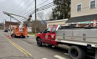 Holiday Lights Installed Through Village Ahead of Friday Parade