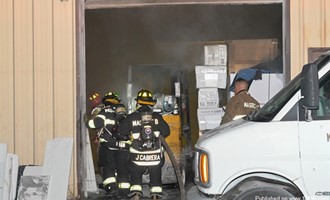 Mastic Fire Department Handles Fire in a Commercial Garage