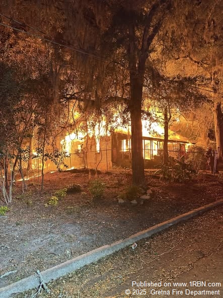Gretna Fire Rescue responds to fatal structure fire