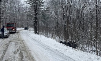 Glover Fire Responds to Rollover on Square Road