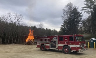Alstead Firefighters Practice Outdoor Fire Operations