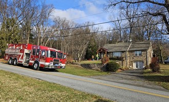 Dwelling fire in Upper Milford Township