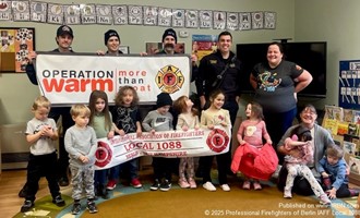Firefighters Partner with Operation Warm in Berlin